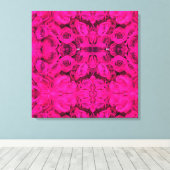 Roze rozen roze bloemen roze bloemig canvas afdruk (Insitu (Houten vloer))