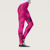 Roze rozen roze bloemen roze bloemig leggings (Rechts)