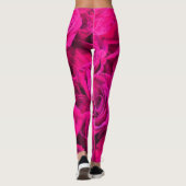 Roze rozen roze bloemen roze bloemig leggings (Achterkant)
