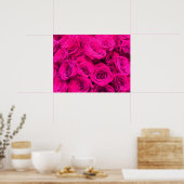 Roze rozen roze bloemen roze bloemig poster (Keuken)