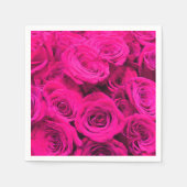 Roze rozen roze bloemen roze bloemig servet (Voorkant)