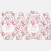 Roze Rozen Roze Bow Meisje Baby shower Dank u Bedankdoosjes (Ongevouwen)