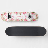  Roze Rozen & Roze Vlinders Persoonlijk Skateboard (Horizontaal)