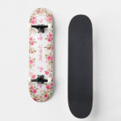  Roze Rozen & Roze Vlinders Persoonlijk Skateboard (Voorkant)
