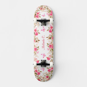 Roze Rozen & Roze Vlinders Persoonlijk Skateboard