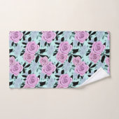 roze rozen, rozen, achtergrond turkooizen bad handdoek (Handdoek)