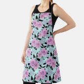 roze rozen, rozen, achtergrond turkooizen schort (Insitu)