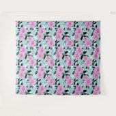 roze rozen, rozen, achtergrond turkooizen wandkleed (Voorkant (horizontaal))