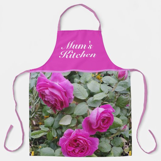 Roze  Rozen Rozen  afval Mam Apron Schort (Voorkant)
