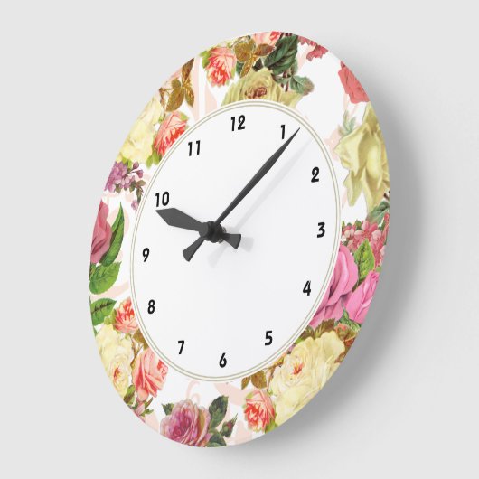 Roze rozen rozen bloemen klok (Hoek)