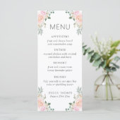Roze Rozen & Rozen Bruidsdouche Menu (Staand voorkant)