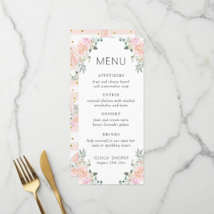 Roze Rozen & Rozen Bruidsdouche Menu