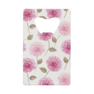 Roze Rozen RVS Flesopener Creditkaart Flessenopener
