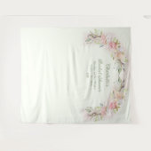 Roze Rozen Sage Groen Vrijgezellenfeest Foto Achte Wandkleed (Voorkant (horizontaal))