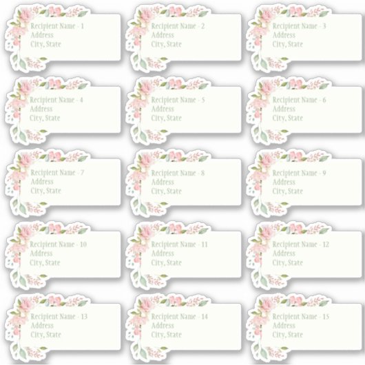 Roze Rozen Sage Groen Vrijgezellenfeest Mailing La Sticker (Voorkant)