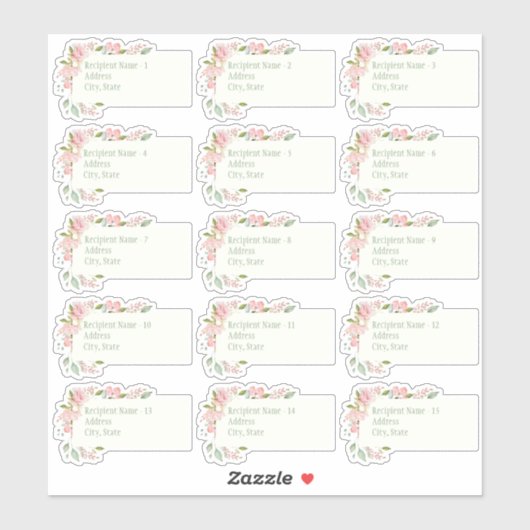 Roze Rozen Sage Groen Vrijgezellenfeest Mailing La Sticker (Vel)
