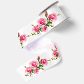 Roze Rozen Satijnen Lint (Achterkant)