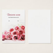 Roze Rozen Schilderen Achtergrond Oorbel Kaarten Visitekaartjes (Voorkant /achterkant)