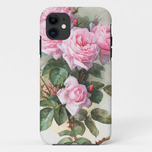  roze rozen schilderen iPhone 11 hoesje