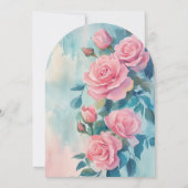 Roze Rozen Schilderen Vrijgezellenfeest CUSTOM Arc Kaart (Achterkant)