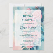 Roze Rozen Schilderen Vrijgezellenfeest CUSTOM Kaart (Voorkant)