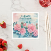 Roze Rozen Schilderen Vrijgezellenfeest CUSTOM Servet (Insitu)