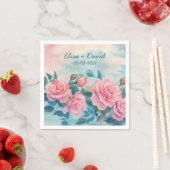 Roze Rozen Schilderen Vrijgezellenfeest CUSTOM Servet (Insitu)