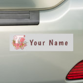 Roze Rozen Schoonheidsspecialiste Bumpersticker (Op auto)