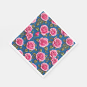 Roze rozen servet (Hoek)