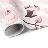 Roze Rozen Shabby Chic Glam Elegante Bloem Party Cadeaupapier (Rol Hoek)