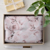 Roze Rozen Shabby Chic Glam Elegante Bloem Party Tissuepapier (Geschenk)