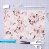 Roze Rozen Shabby Chic Glam Elegante Bloem Party Tissuepapier (Craft)