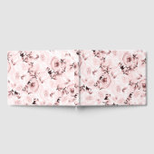 Roze Rozen Shabby Chic Glam Elegante Bloemen Huwel Gastenboek (Volledig)