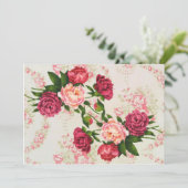 Roze rozen slaan de datum op save the date (Staand voorkant)