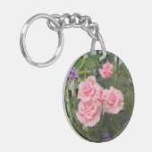 Roze Rozen Sleutelhanger (Voorkant Links)