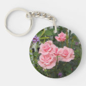 Roze Rozen Sleutelhanger (Voorkant)