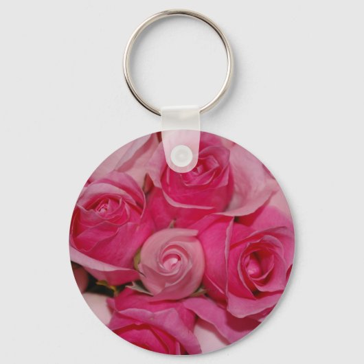 Roze Rozen - Sleutelhanger (Voorkant)