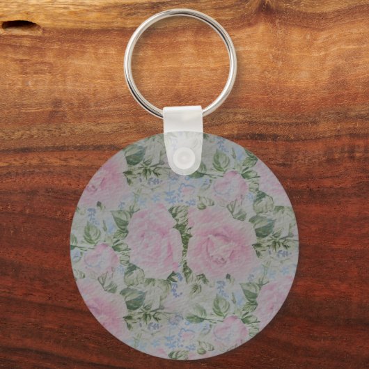 Roze Rozen  Sleutelhanger (Voorkant)