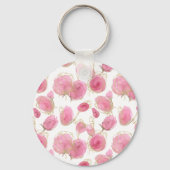 Roze rozen sleutelhanger (Voorkant)