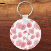 Roze rozen sleutelhanger (Voorkant)