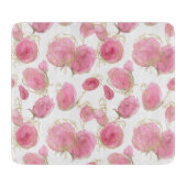 Roze rozen snijplank (Voorkant)