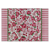  roze rozen snijvlak snijplank (Voorkant)