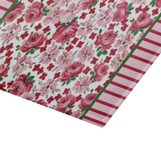 roze rozen snijvlak snijplank (Hoek)