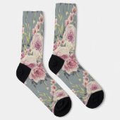 roze rozen sokken (Rechts)