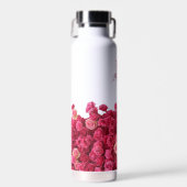 roze rozen, speciaal aangepast waterfles (Voorkant)