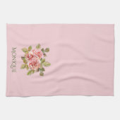   roze rozen, speciaal gepersonaliseerd theedoek (Horizontaal)