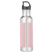roze rozen, speciaal gepersonaliseerd waterfles (Achterkant)