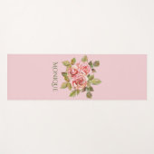 roze rozen, speciaal gepersonaliseerd yogamat (Voorkant (horizontaal))