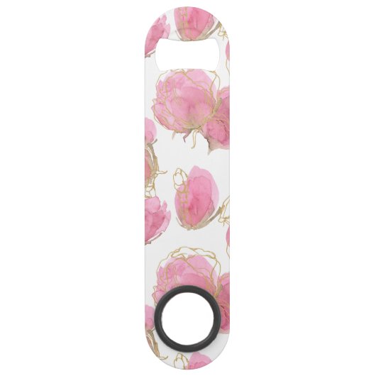 Roze rozen speed flessenopener (Achterkant)