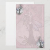 Roze Rozen Sprookjespapier van Molly Harrison Briefpapier (Voorkant / Achterkant)